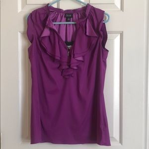 NWT Nicole Miller dressy purple top - Size M